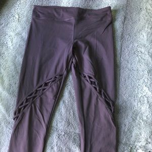 Purple workout leggings